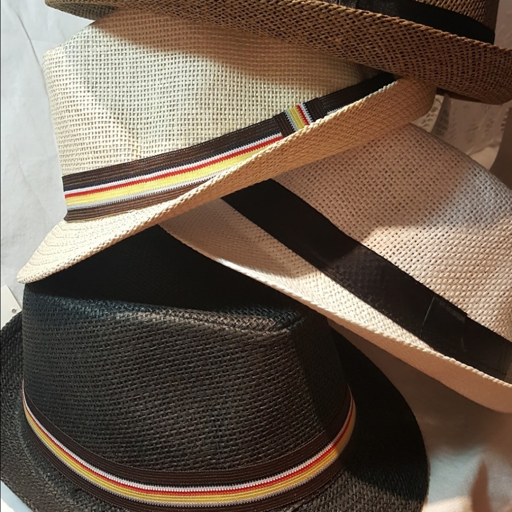 Fedora Short Brim Unisex Hat, 4 Colors  Ribbon Accent, 8-1/2 L X 6 1/2 W - Picture 13 of 16